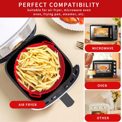 Air Fryer Silicone Liners Air Fryer Silicone Pot Reusable Silicone Air Fryer Liners Food Safe Non Stick Air Fryer Basket Accesso