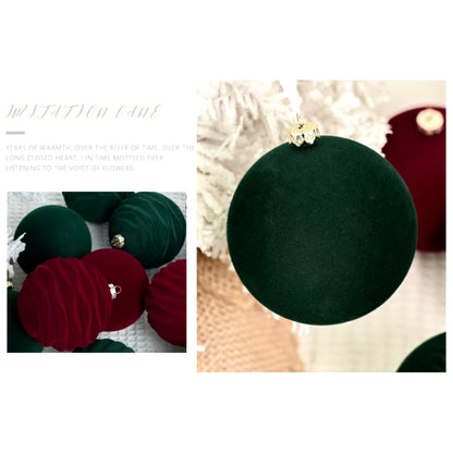 Velvet Christmas Balls Christmas Tree Decorations Holiday Hanging Balls 8Cm Party Xmas Tree Decor Ornaments Balls 2025