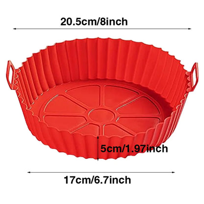 Air Fryer Silicone Liners Air Fryer Silicone Pot Reusable Silicone Air Fryer Liners Food Safe Non Stick Air Fryer Basket Accesso