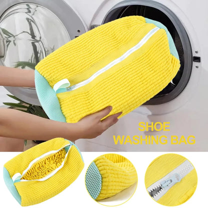 1/2PCS Washing Shoes Bag Protector Fluffy Fibers Polyester Washing Shoes Machine Friendly Laundry Bag Drying Bags