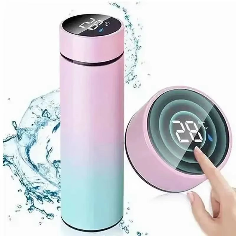 500ML Stainless Steel Thermos Bottle with Digital Temperature Display, Intelligent Temperature Measurement Cup, LED